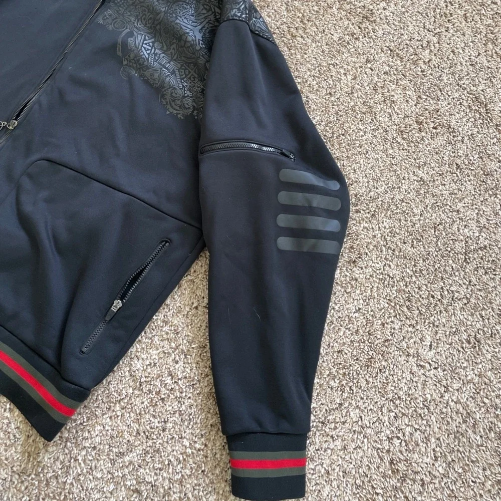 Jordan Mens 3XL Full Zip Hoodie Black Graphic Red Label Sweatshirt Urbancore‎